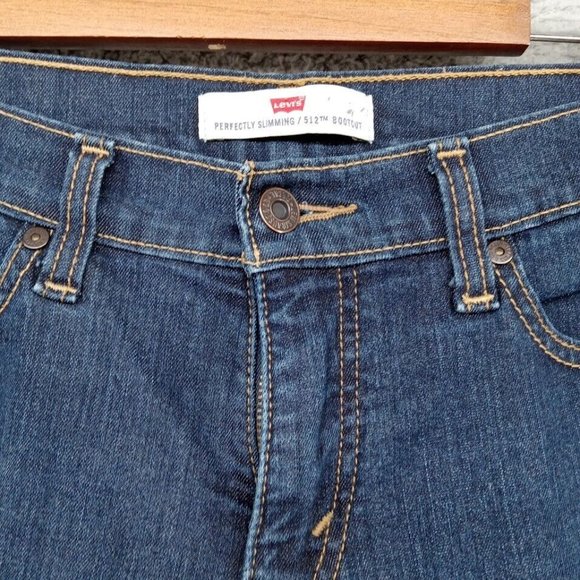 Levis Jeans Womens 10 Blue Indigo 512 Bootcut Perfectly Slimming Classicore - Picture 3 of 11